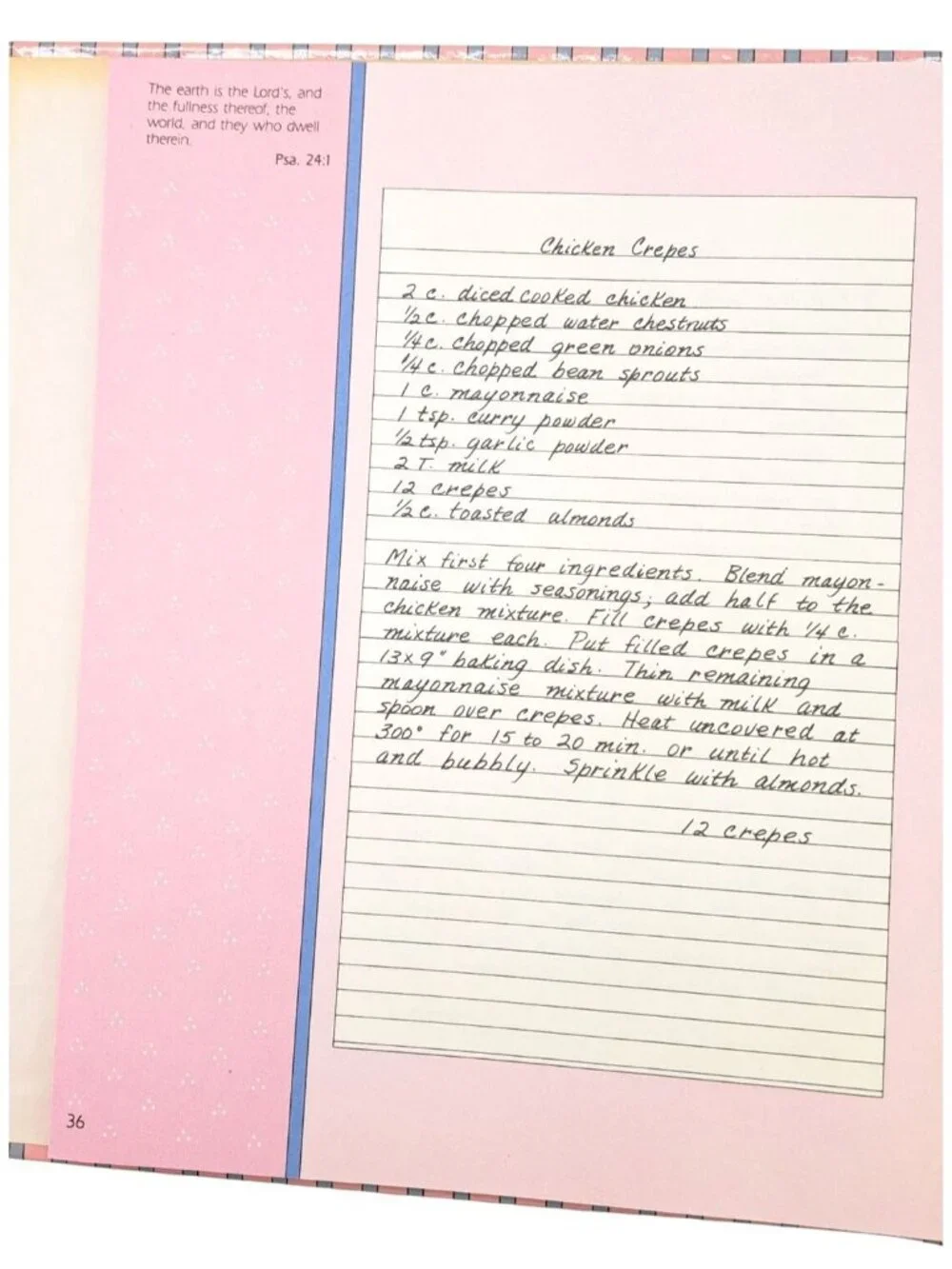 Vintage The Precious Moments Cookbook Spiral-Bound 1988 Enesco Recipes Artwork